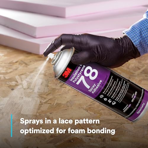 Image of 3M 78 Polystyrene Foam Insulation Spray Adhesive, Translucent 17.9 Oz. Aerosol Can