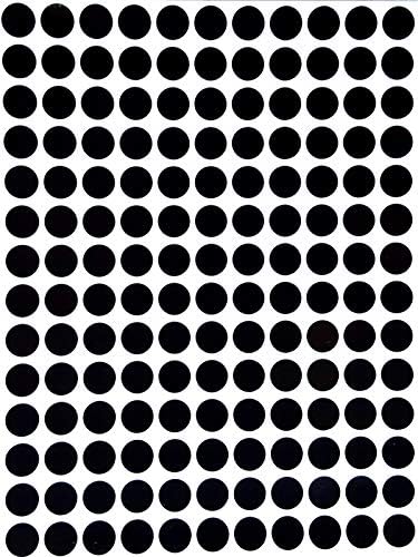 Royal Green Color Coding Labels 3/8 Round 10 mm - Dot Stickers - 0.375 inch Rounds Black Sticker - 2100 Pack