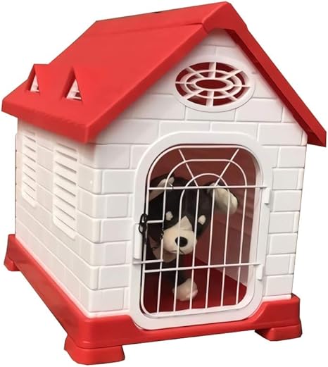 Amazon Co Jp 犬ケージ 犬の箱屋外ペット小さな犬のプラスチック犬の家犬の檻の家のプラスチック犬の家犬小屋 エンクロージャープレイペン サイズ A 26 19 25 In ペット用品