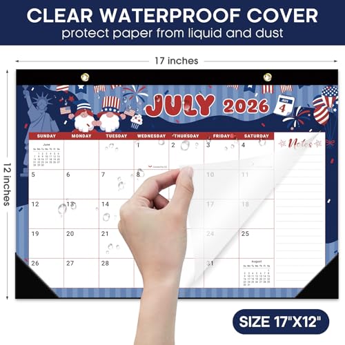 Image of Taja Desk Calendar 2026-2027, Jul 2026-Dec 2027, 18-Month, 17 inch x 12 inch