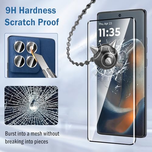 Natbok 3D Schutzfolie für Motorola Moto Edge 60 / Moto Edge 60 Fusion für Panzerglas, 2+2 Stück Panzerfolie mit Kamera Schutzglas,Ultrabeständig Anti-Kratzen Displayschutzfolie