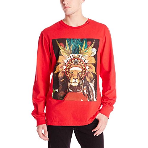 LRG Men's Research Collection Lion Chief Long Sleeve T-Shirt