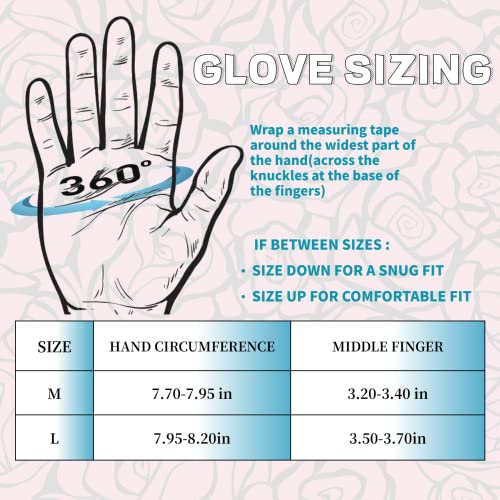 Msupsav Gardening Gloves For Gardening,Synthetic Leather Garden Gloves,Work Gloves With Touch Screen,Light-Duty (Pink, Medium) #TOP6