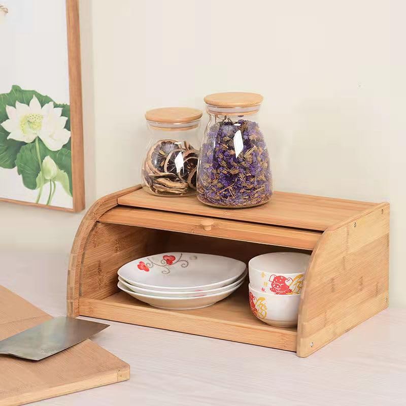 Amazon.co.jp: パンケース 竹製 収納ボックス ブレッドケース 木製パン収納 40*27*17cm 大容量 キッチン用 調味料ラック 北欧  ナチュラル アクセサリー : ホーム＆キッチン ブレッドケース パン箱 天然木製パンボックス竹ロール上部パンボックス パンケース 食パン収納 パンケース 竹製 収納ボックス ブレッドケース パン収納 大容量 キッチン用 調味料ラック 北欧 ナチュラル アクセサリー (40*