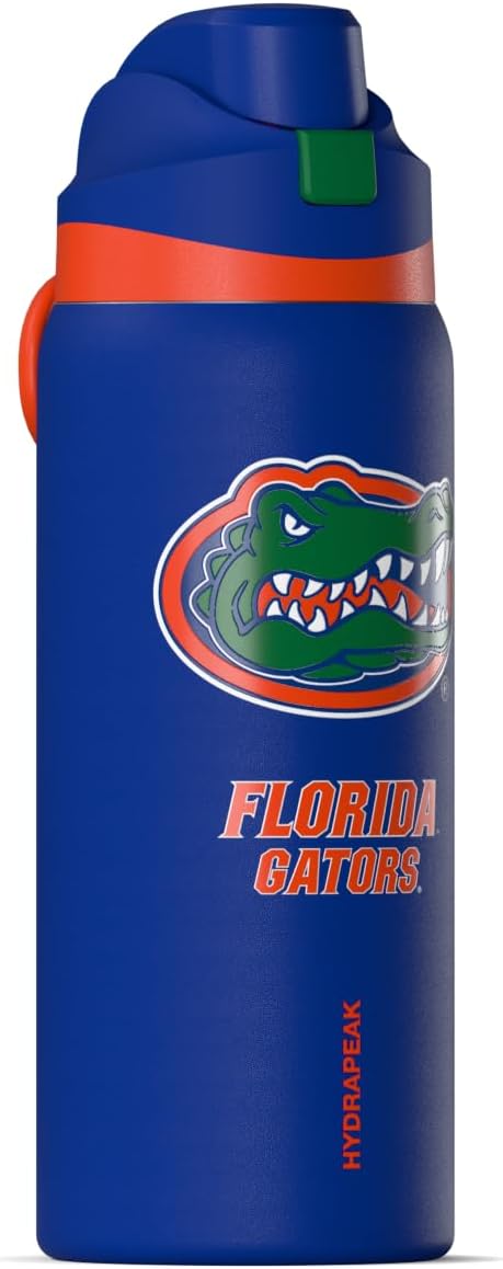 Hydrapeak Officially Licensed Florida Gators Oasis 32 oz Water Bottle with Chug Lid Push Button, Stainless Steel Water Bottle No Straw, 32 oz Insulated Water Bottle - Image 3