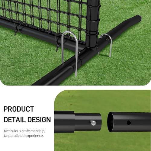 MR Professional Baseball Pitching Screen, Baseball Softball Portable Batting Screen, Protective Pitcher Safety Net (10' x 10' - Pitching Screen) by MR - Image 6