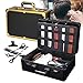 Titunjian Professional Barber Case Portable Barber Carrying Case with Lock for Clippers Trimmers Beauty Salon Tool Kits Storage Hairdresser Organizer for Hair Stylist Pet Groomer (Black)