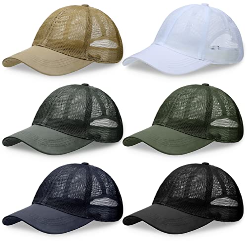 Casquette de baseball lot de 6 réglable unisexe noir blanc kaki vert bleu