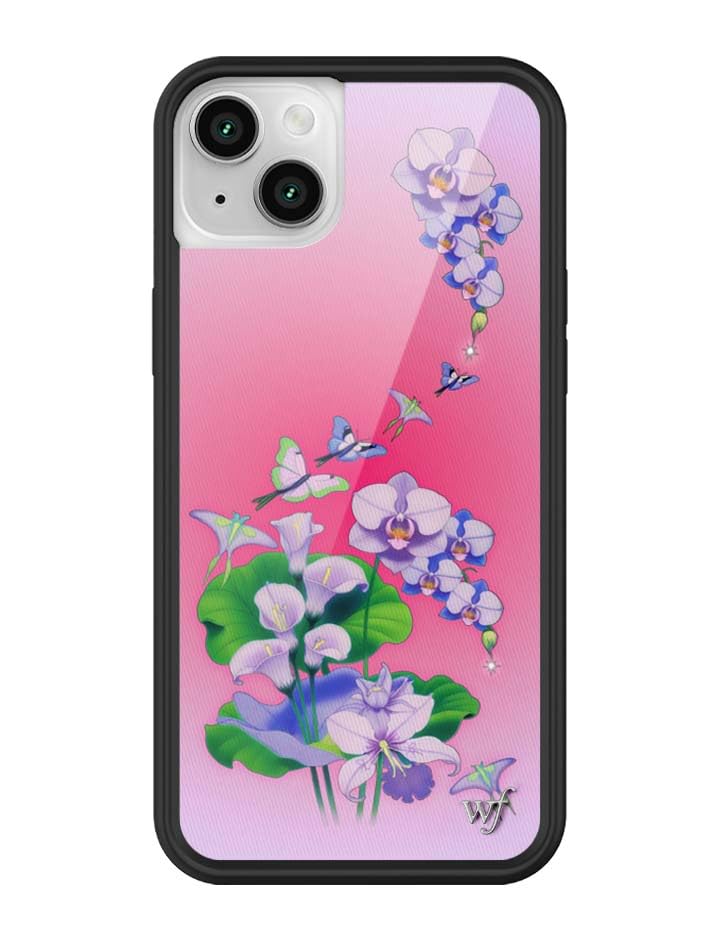 Coque iPhone 14 Wildflower Butterfly Dreams antichoc noire