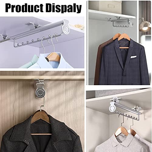 Soporte de ropa extensible para solucionar la falta de espacio en armarios 7