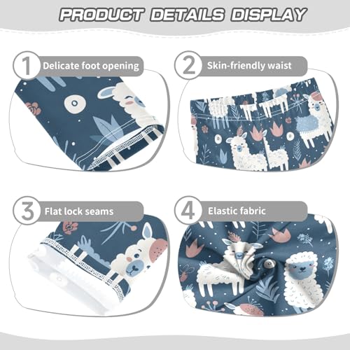 White Alpacas O Girls Leggings Athletic Pants Tights Stretch Bottom3