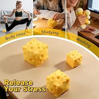 Cheese Squishy 2.4 Inch,Squishies Cheese Block Squeeze Toy,Stress Relief Sensory Fidget Toy,Holiday & Birthday Gifts for Teens & Adults — image 7