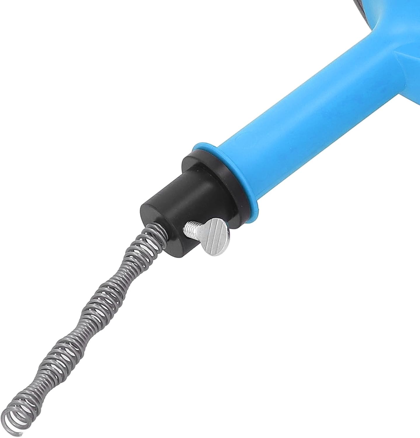 Luqeeg Drain Snake, Use Manually or Powered, 65 Manganese Steel Plumbing Drain Snake, Hair Clog Removal Tool, Able to Pass Through 2-3 Bends for Toilet, Kitchen, Bathroom (7.5m / 24.6ft)