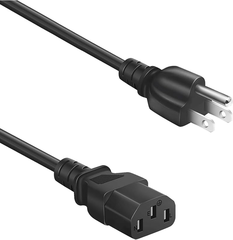 C13 Power Cord Replacement for Epson, Optoma, ViewSonic, NEC Projector and TV Computer Monitor -18 AWG, 3 Prong Plug, 6 FT