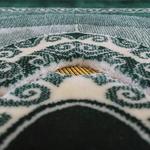 Modefa-Islamic-Prayer-Rug-Double-Plush-Large-Wide-Velvet-Carpet-Traditional-Muslim-Janamaz-Sajada-Thick-Turkish-Prayer-Mat-for-Men-Women-Ramadan-or-Eid-Gift-Floral-Mihrab-Green