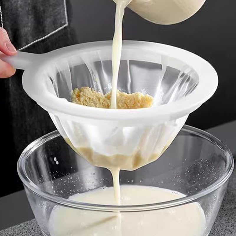 Coador de malha de nylon ultrafino para cozinha, peneira de plást...