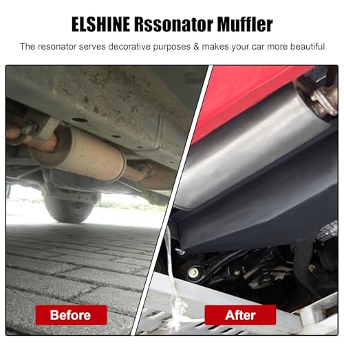 ELSHINE 2.5'' Ultra Quiet Resonator,304 Stainless Steel Exhaust Resonator 2.5in,2.5'' Inlet & Outlet Universal Performance Muffler Resonators,silver by ELSHINE - Used condition - Image 6