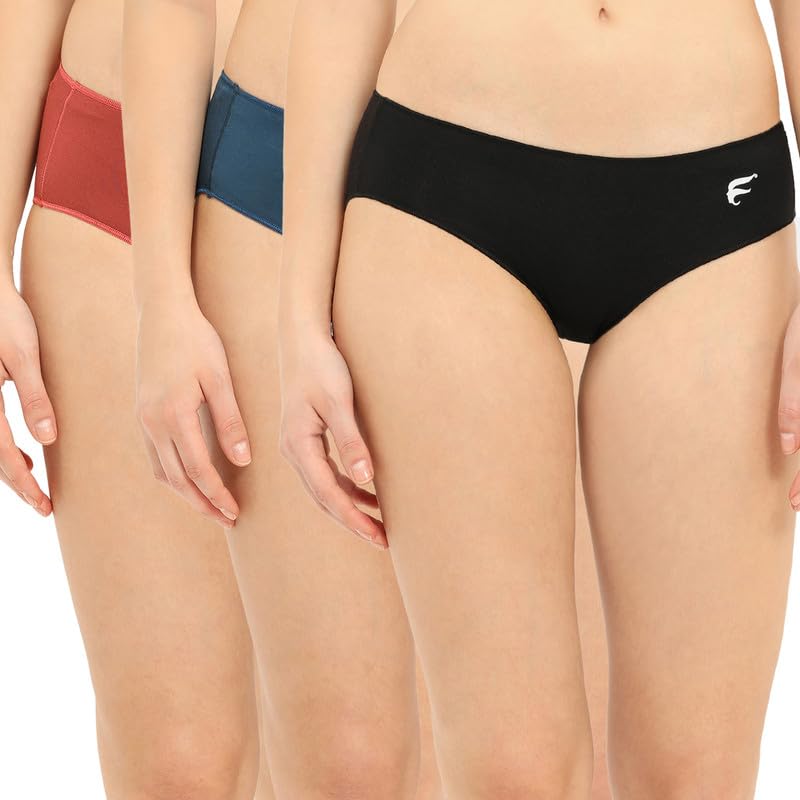 Medium Rise 3/4th Coverage Hipster - Multicolor (Pack of 3), Panties for Womens-image-40