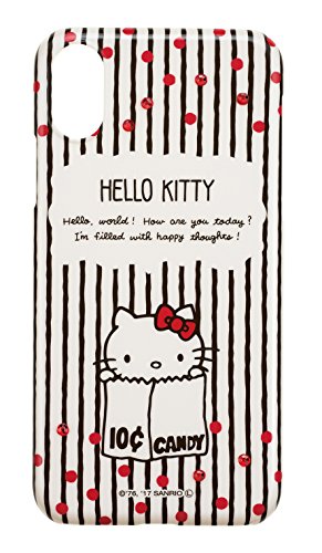 iDress iPhoneXS iPhoneX ハローキティ ジュエリー(背面) KTストライプ iP8-SA01K