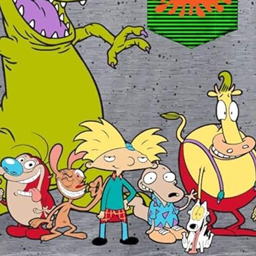 Rugrats Nickelodeon Boys Reptar Short Sleeve T-Shirt - Reptar All Over Print T-Shirt Heather Gray3