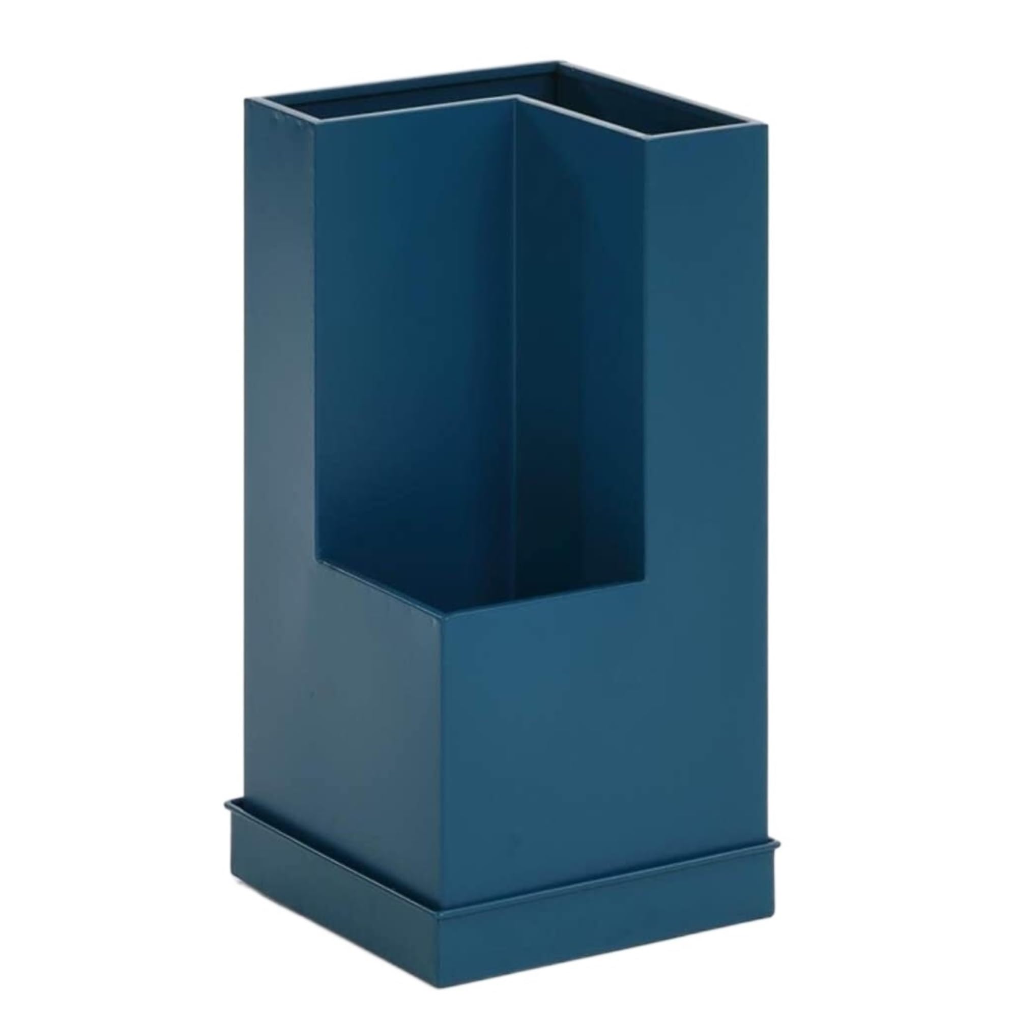 HYLYGFH Creative Home Umbrella Stand Double Bucket Umbrella Rack Gold Blue Hotel Restaurant Supermarket Umbrella Holder for Porch Drain