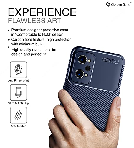 Image of Golden Sand for realme GT Neo 3T, Realme GT 2, Realme GT Neo 2, Realme GT Neo2 Back Cover Drop Tested Shock Proof Slim Armor Aramid Carbon Fibre Rugged TPU Case for Realme GT 2, Realme GT Neo 2, Realme GT Neo2, Blue