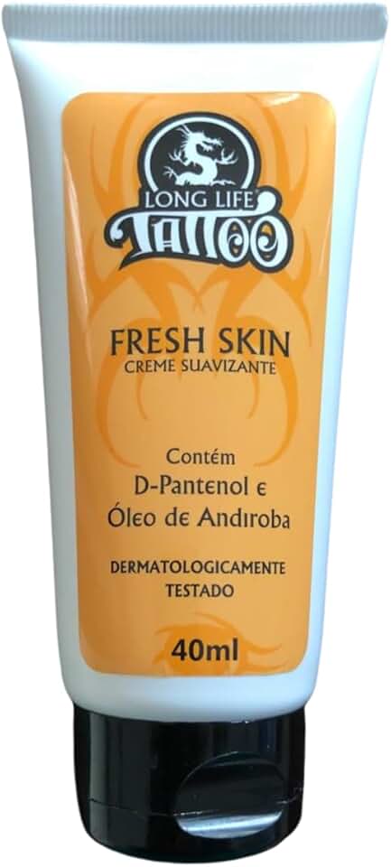 Fresh Skin Creme para Tatuagem 40ml Hidratante Pós Tatuagem Alivia Irritação e Diminui Coceira