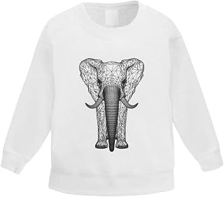 Azeeda 'Wire Frame Elephant' Kid's Sweatshirt/Jumper (3-4 Years) (KW00021277)