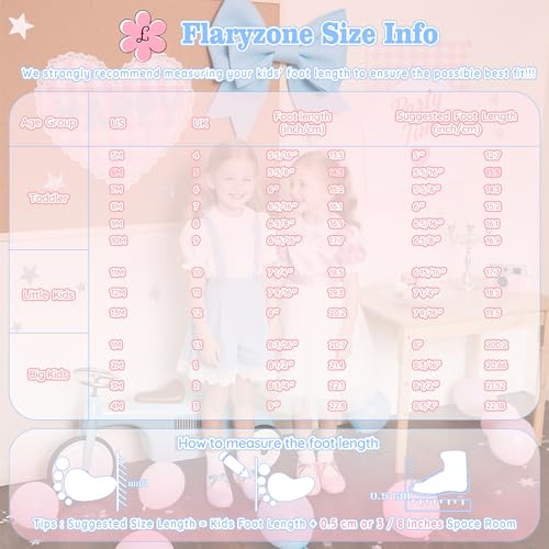 Flaryzone Toddler/Little Girls' Wedding Mary Jane Flats Front Bow Knot Dress Shoes (Pink,Toddler-Size 6) by Flaryzone - Image 6