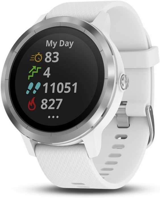 Reloj inteligente GPS Garmin vívoactive 3 - Blanco y acero inoxidable (renovado)