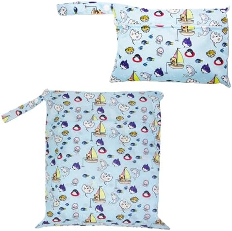 Wet Bag HOMYBABY Impermeabile - Borsa Per Pannolini E Costumi Bagnati, 33x28cm, 2 Pezzi - Foto 8