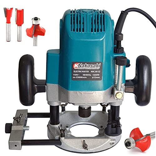 Aparador Elétrico Tupia Coluna 1600w 12mm + Jogo de Fresas 8mm Com Maleta 15 Pçs 220v