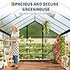 Garvee 6 x 8 FT Greenhouse, Greenhouses for Outside, Polycarbonate Greenhouse with Aluminum Frame, Lockable Door and Ajustable Roof Vent for Backyard, Green Houses for Outside Garden Backyard, Patio #5