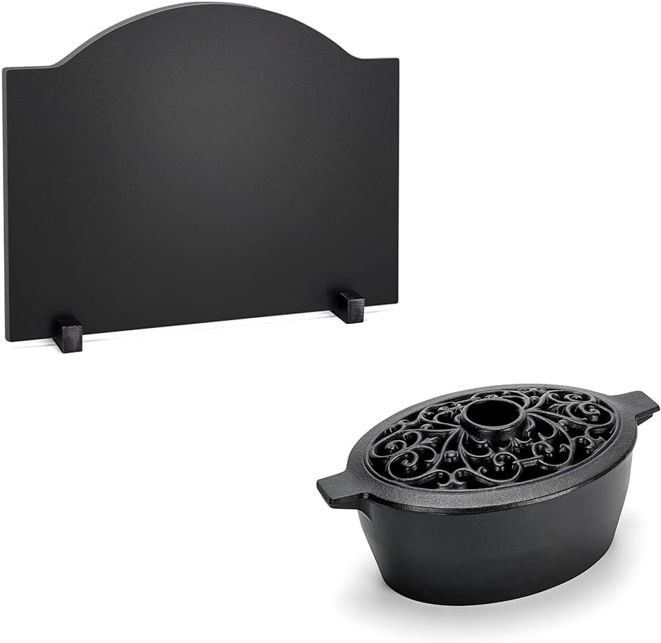 22" Fireback for Fireplace, Wood Stove Steamer