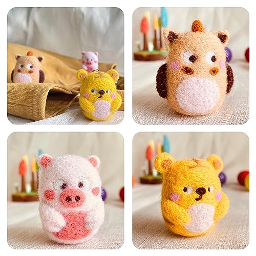 Image of ROLY BEE DIY Wool Felting Kit - Easy to Use Tools for Handmade Lovers - Create Cute Felted Designs with a Sense of Accomplishment
