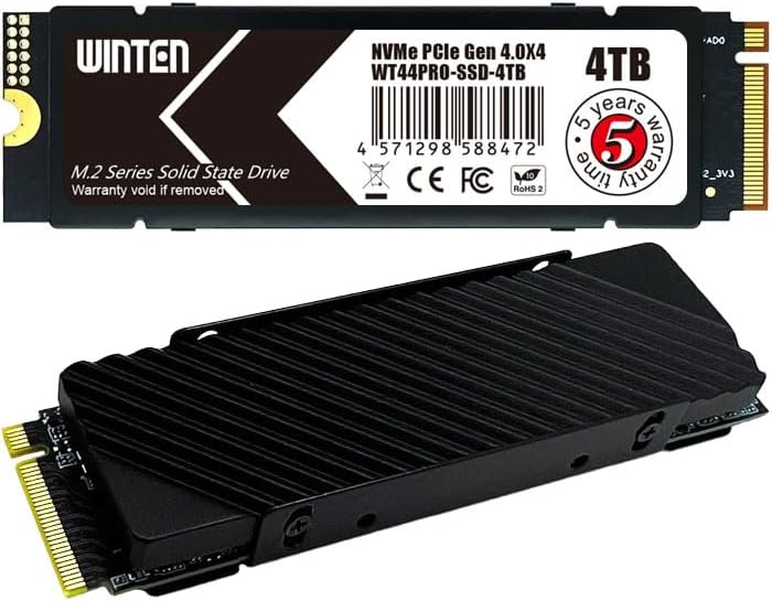 Amazon | WINTEN 内蔵 SSD 4TB NVMe M.2 2280 PCIe Gen 4.0×4 