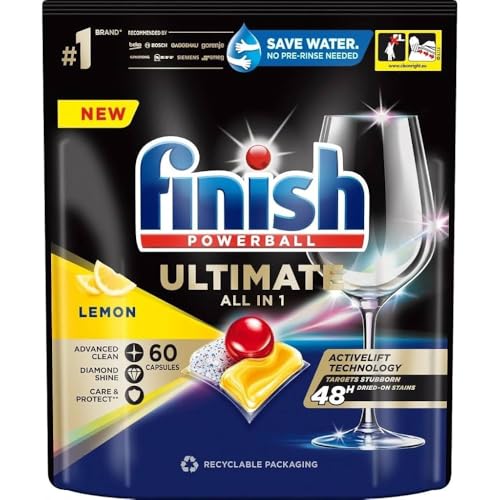 Finish Powerball Ultimate Plus Dishwasher Tablets Lemon 60's