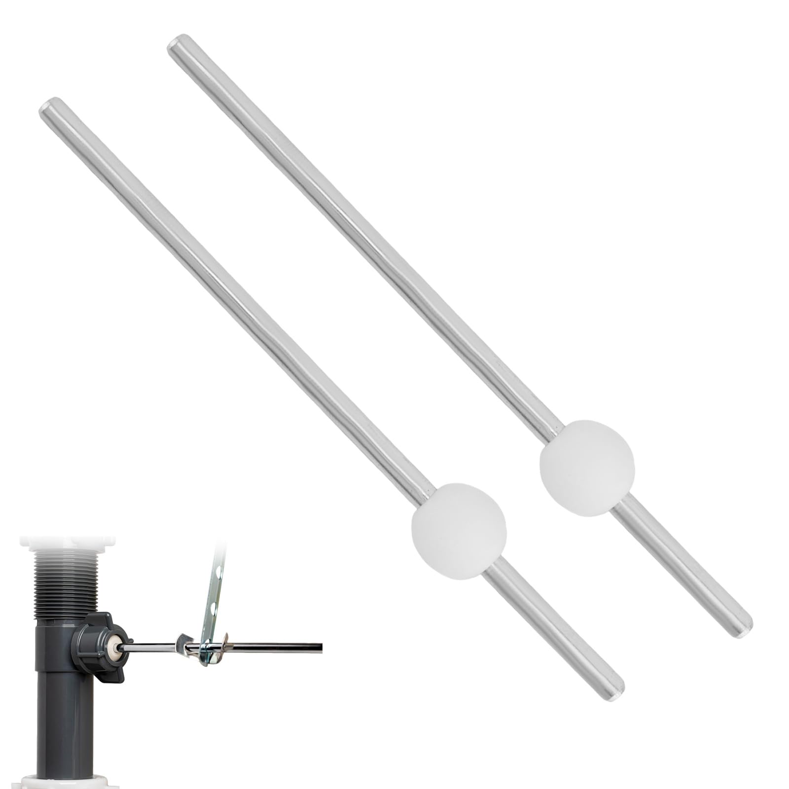 2pcs Lavatory Pop-Up Drain Center Piece Assembly, Bathroom Sink Pivot Ball Rod Stopper Replacement Compatible with Danco 34807 & Price Pfister PS2673 PS469 PSB327 Accessories