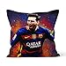 Housse de Coussin taie Coupe du Monde Lionel Messi Home Chambre Coussin décoratif Taille 16x16 Pouces 40x40cm