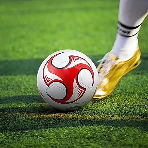 Spdtech Soccer Ball Size 5 Red Tornado Style With Pump Needle Anti-Explosion Design Indoor Outdoor Suitable For Kids School Training Practice Or Boys Girls Toddlers Gift #TOP2