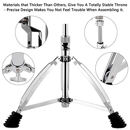 image for EastRock Universal Motorcycle Style Drum Throne,Padded Drum Seat Rotat