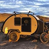 Teardrop Camper Trailer with Outdoor Kitchen & Integrated Awning Tent, Compact Off-Road Trailer, Lightweight RV for Remote, Off-Grid Camping and Overlanding