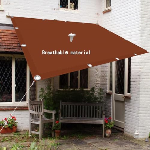 Voile d'ombrage rectangulaire anti-UV 98% store perméable de balcon