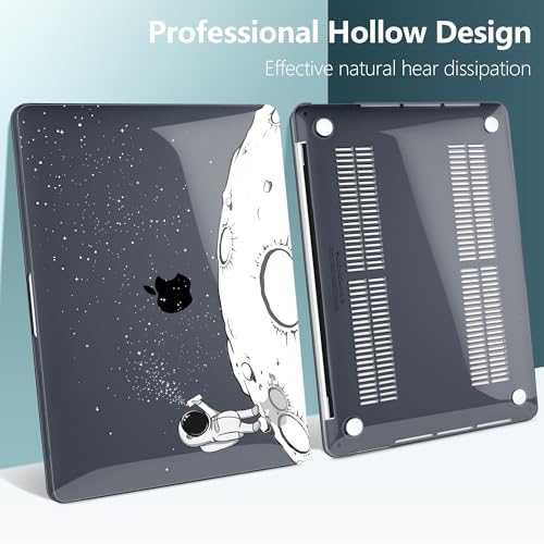 DONGKE Compatible with MacBook Pro 13 inch Case 2024 2023-2020 Release A2338 M2/M1 A2251 A2289 with Retina Display & Touch ID, Plastic Hard Shell & Keyboard Cover & Screen Film - Astronaut by DONGKE - Image 7