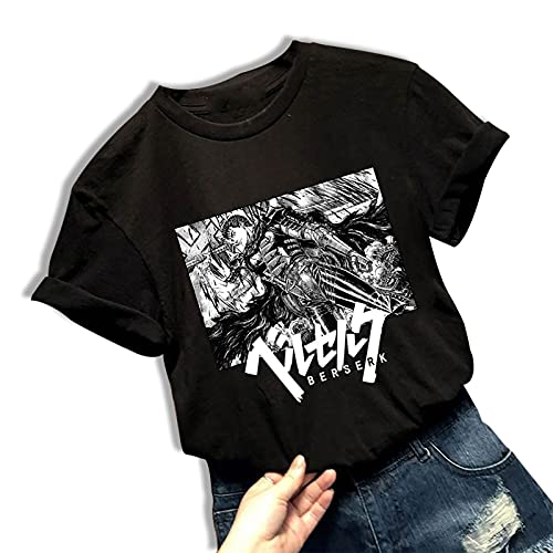 Anime Berserk T-shirt Personlighet Serier Harajuku Pullover Kortärmad Mode Toppar Guts Sweatshirt för män kvinnor