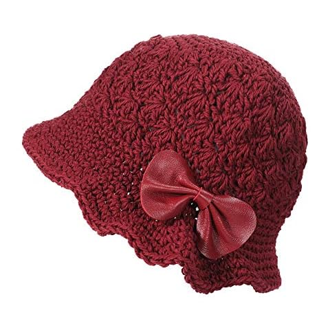 ZLYC Women Handmade Winter Crochet Bucket Hat Cover