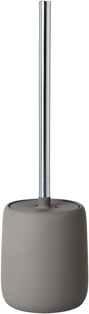 blomus -SONO 69047 Toilet Brush Ceramic/Plastic Satellite Toilet Set Soft Touch Hygienic Freestanding Toilet Brush & Holder Bathroom Accessory (H x W x D): 39 x 11 x 11 cm