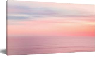 TOOUTEREA 20x40 Frame Large Canvas Painting Wall Art Defocused sunrise sky and ocean nature blurred panning motion Wall Decor for Living Room Bedroom Kitchen Bathroom Office Artwork Home Decor