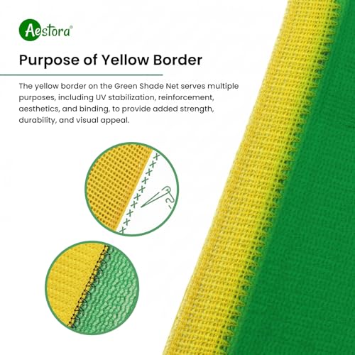 Image of Multipurpose Green Shade Net, UV-Stabilized Garden Net, 90% Sunlight Block (Green-90%, 4 ft X 15 ft)