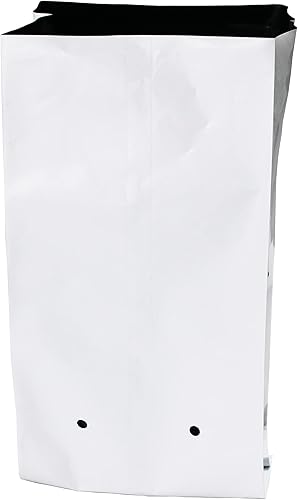 Miniatura 3 de HFS (R Poly Grow Bag Planters Panda Film Negro y Blanco para Vivero Horticultura 1 Galón - 50 PC